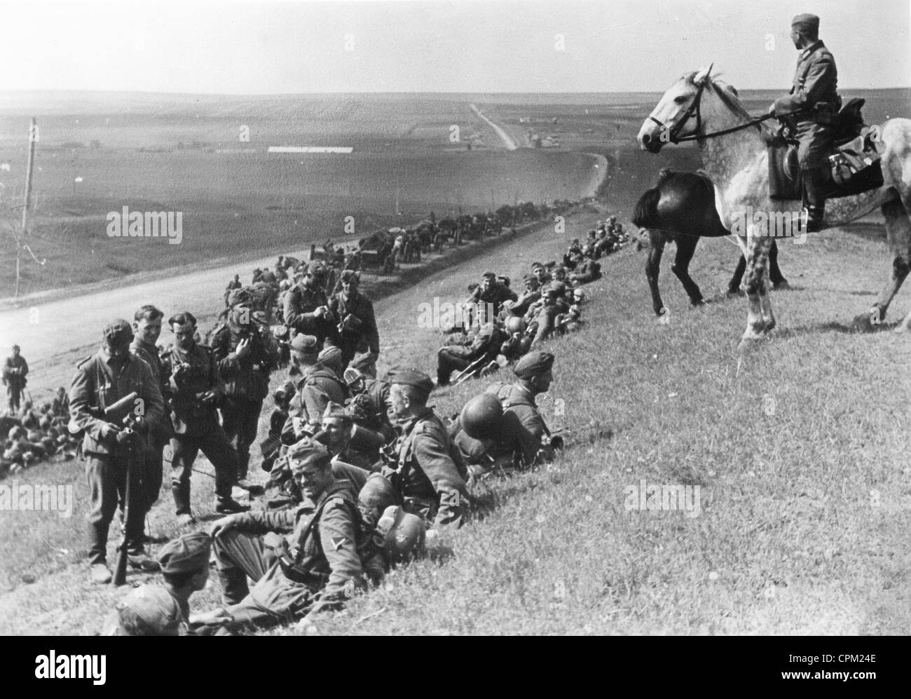 Deutsche Soldaten in den Südabschnitt der Ostfront 1942 Stockfoto