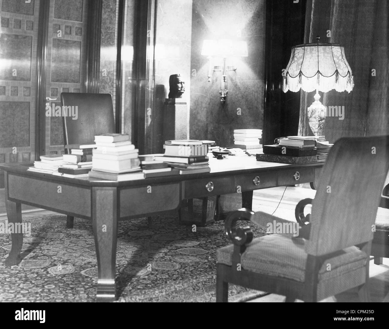 Die Studie von Adolf Hitler in der Reichskanzlei in Berlin, 1939 Stockfoto