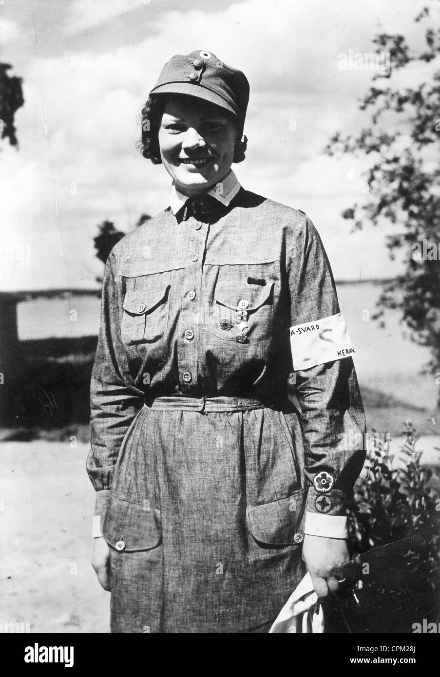 Eine finnische Lotta, 1940 Stockfoto