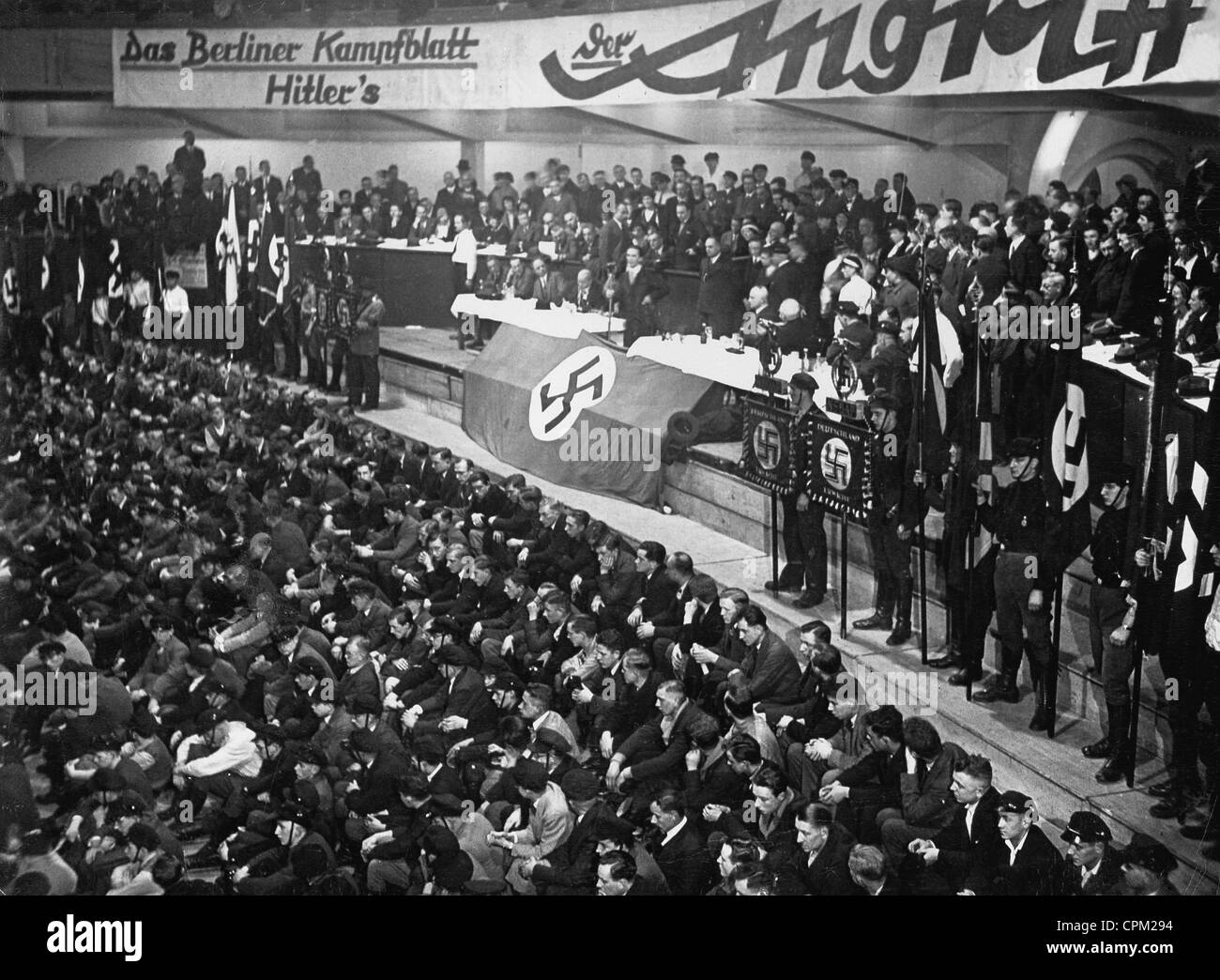 Demo-Versammlung der NSDAP, 1932 Stockfoto
