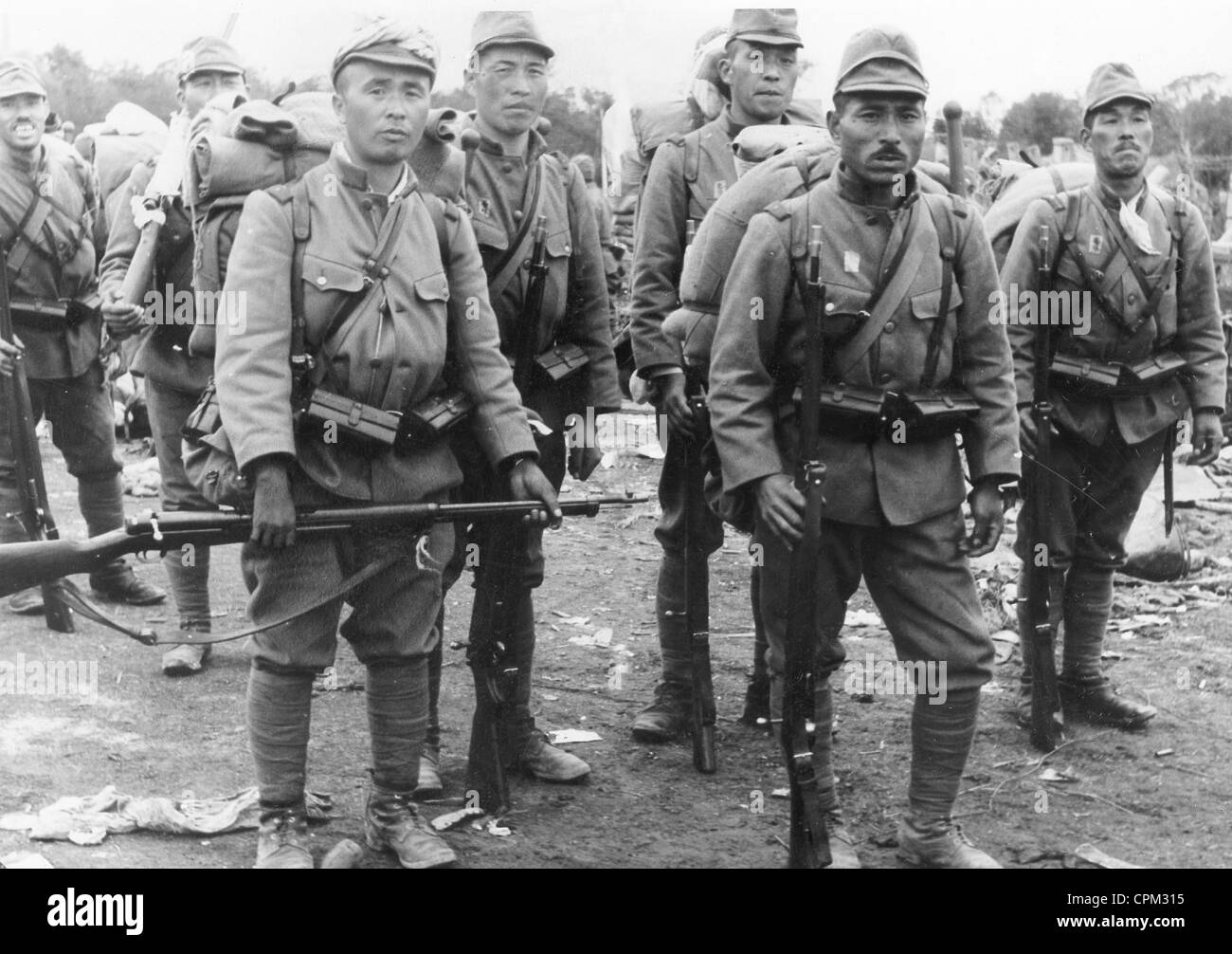 Japanische Soldaten während der Schlacht von Nanking, 1938 Stockfoto