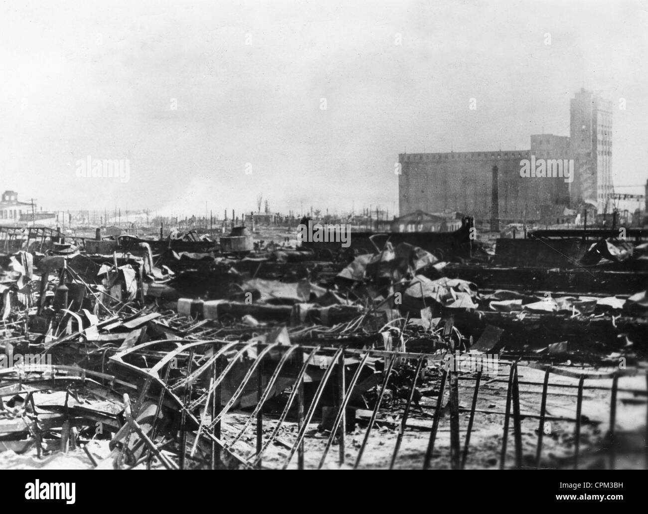 Ruinen am Bahnhof von Stalingrad, 1942 Stockfoto