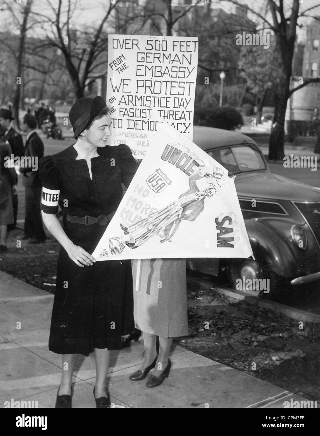 Protest gegen die nationalsozialistische Politik in den Vereinigten Staaten, 1938 Stockfoto