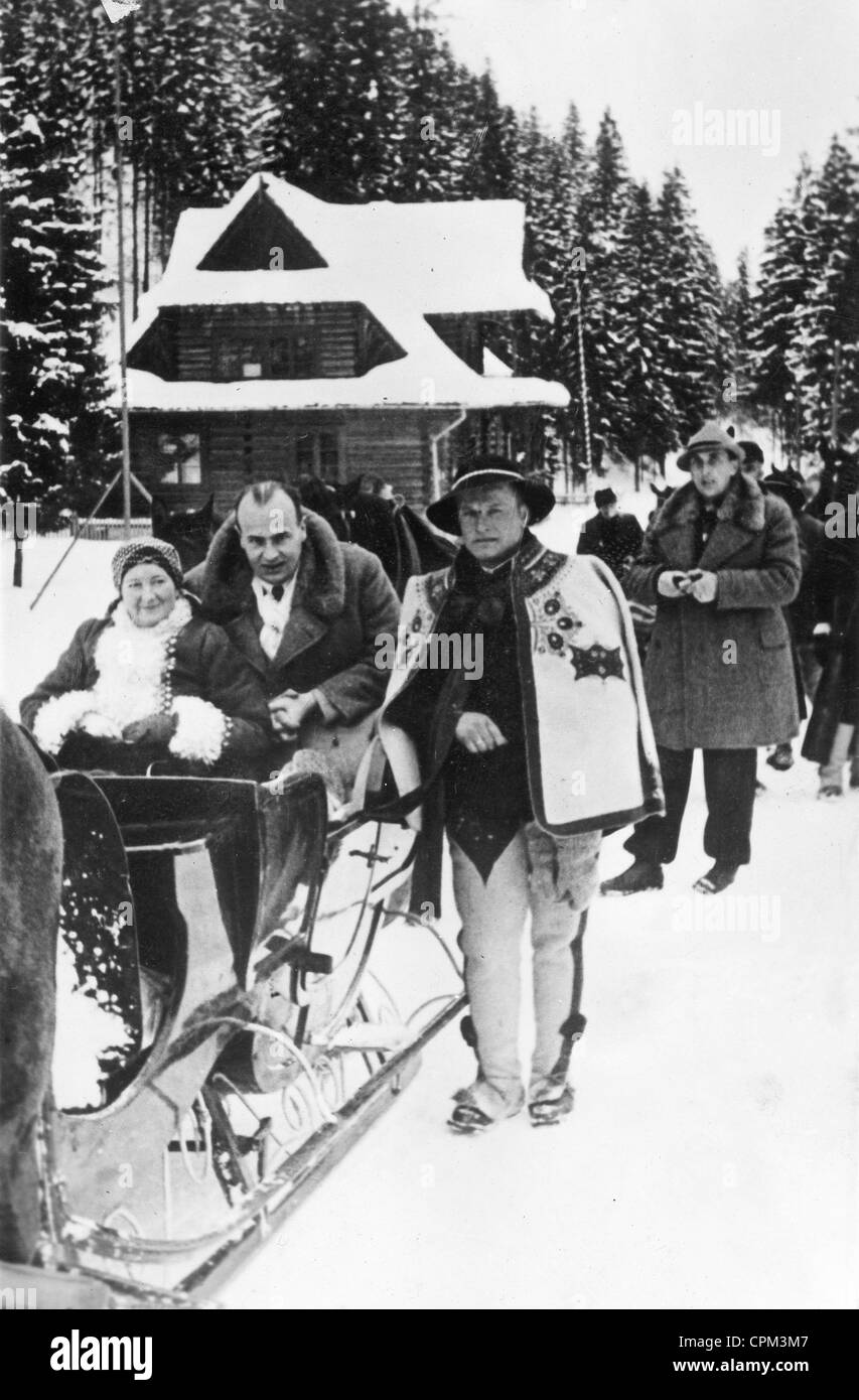 Hans Frank mit seiner Frau im Urlaub in Polen, 1936 Stockfoto