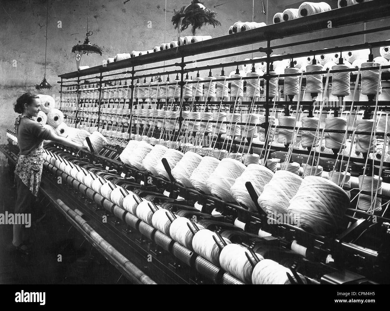 Textilproduktion in der Tschechoslowakei, 1938 Stockfoto