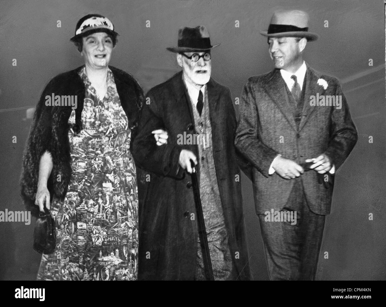 Sigmund Freud auf seinem Weg ins Exil, 1938 Stockfoto
