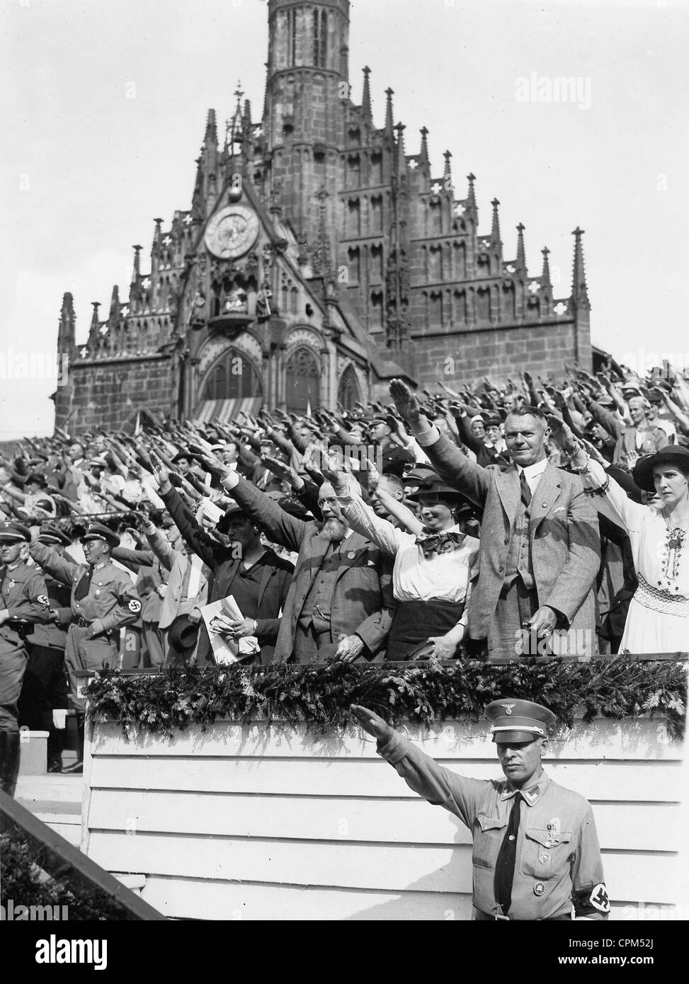 Masse auf der Nürnberger Kundgebung der NSDAP in Nürnberg, 1934 Stockfoto