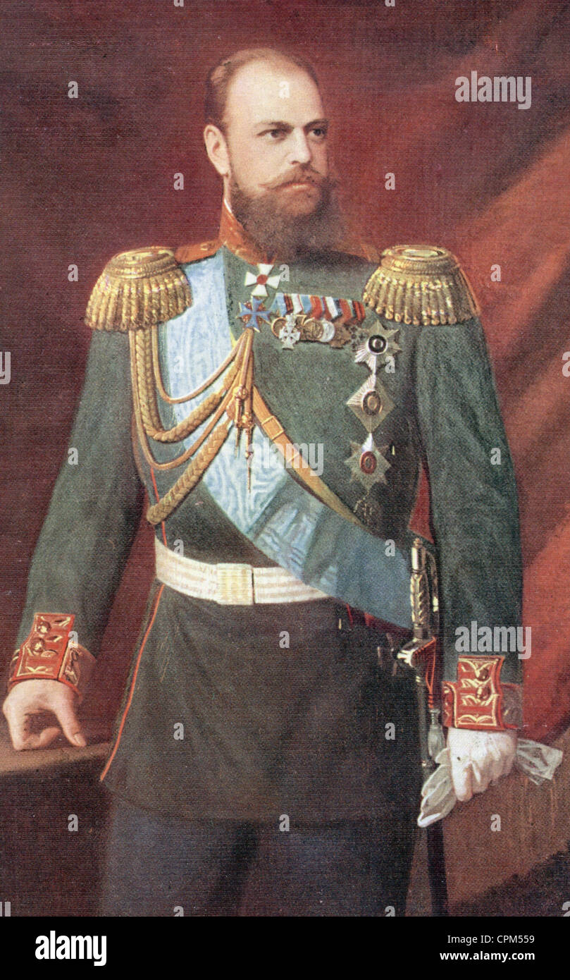 Zar Alexander III., um 1890 Stockfoto