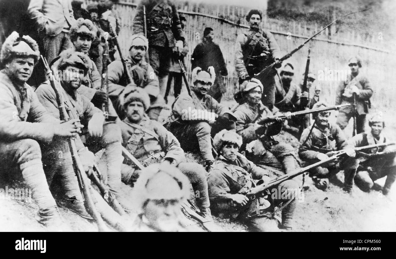 Mitglieder der weißen russischen Armee während des russischen Bürgerkriegs, 1920 Stockfoto