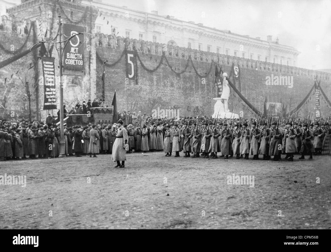 Parade der Roten Armee in Moskau, 1922 Stockfoto