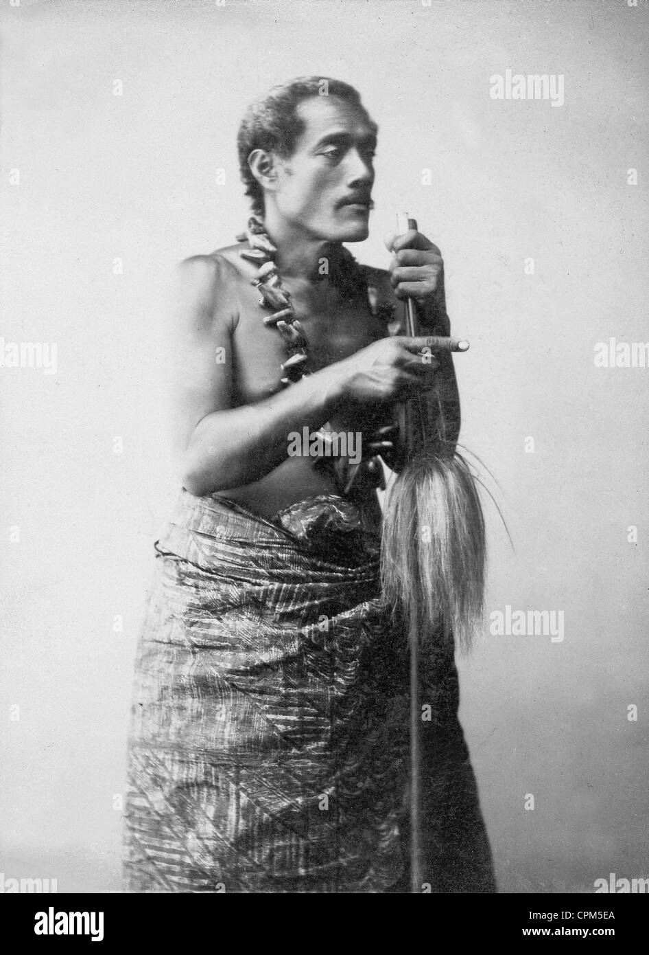 Lanati, Samoan Häuptling, 1903 Stockfoto