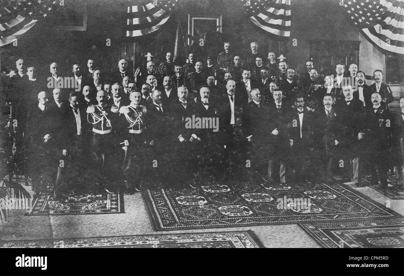 Friedensverhandlungen am Ende des russisch-japanischen Krieges 1905 Stockfoto