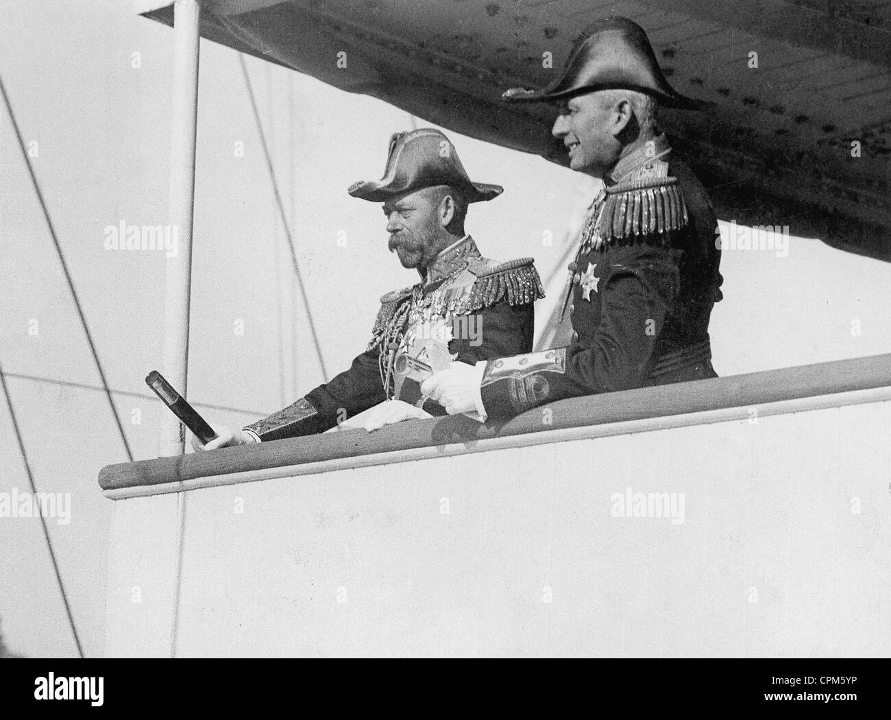 George V an Bord seiner Yacht, 1912 Stockfoto