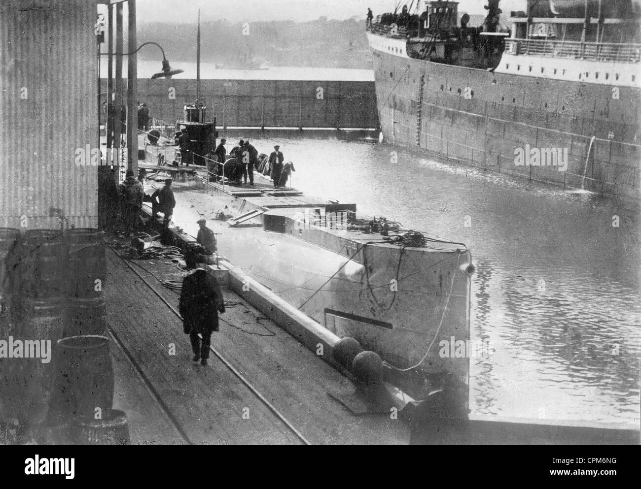 Deutschen Handels-u-Boot "Deutschland" in Baltimore Harbor, 1917 Stockfoto