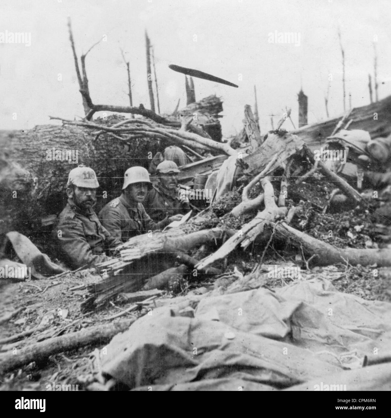 Deutsche Soldaten bei Verdun, 1916 Stockfoto