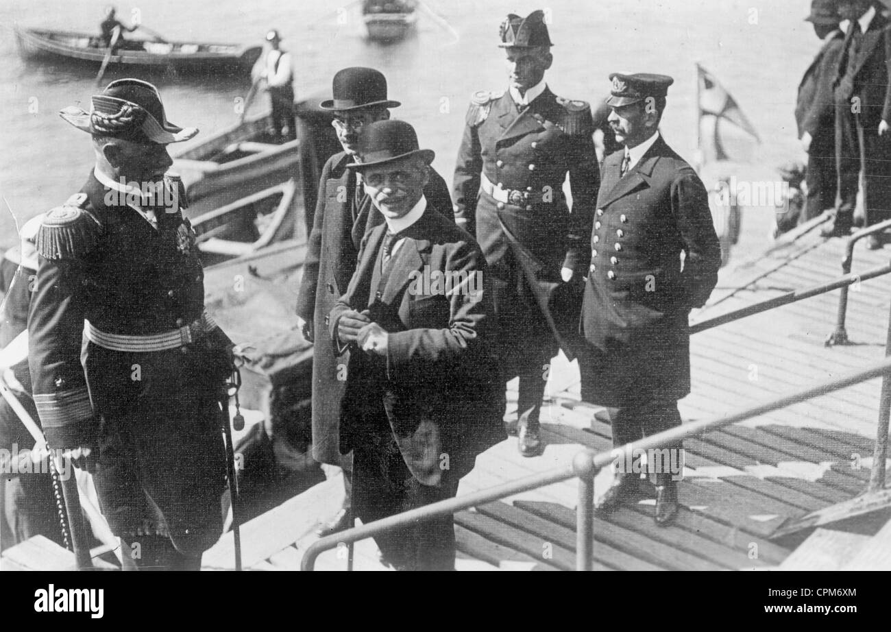 Ankunft der Graf Maximilian von Spee in Valparaiso, 1914 Stockfoto