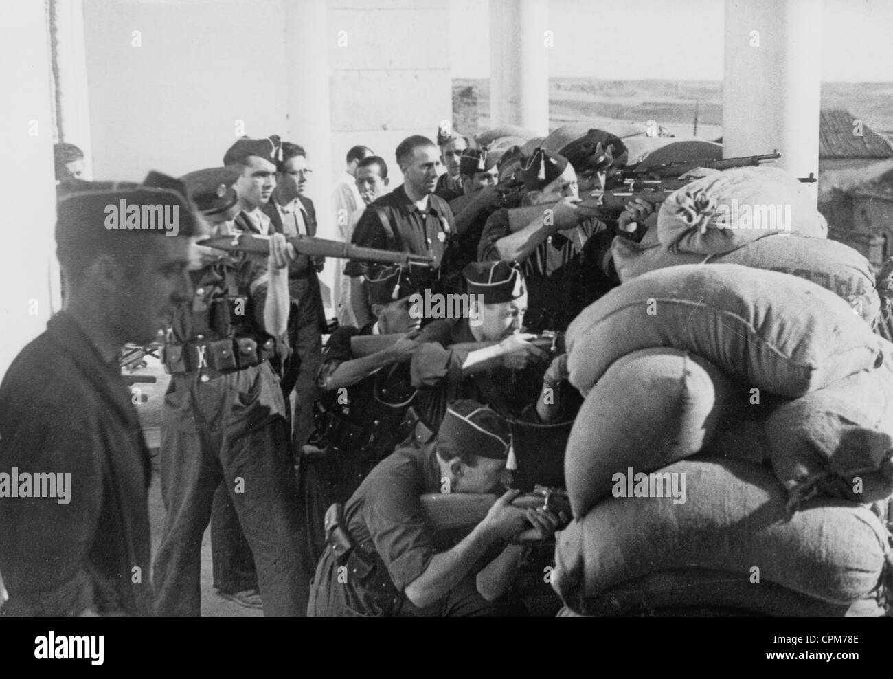 Republikanischen Soldaten im Kampf in Toledo, 1936 Stockfoto