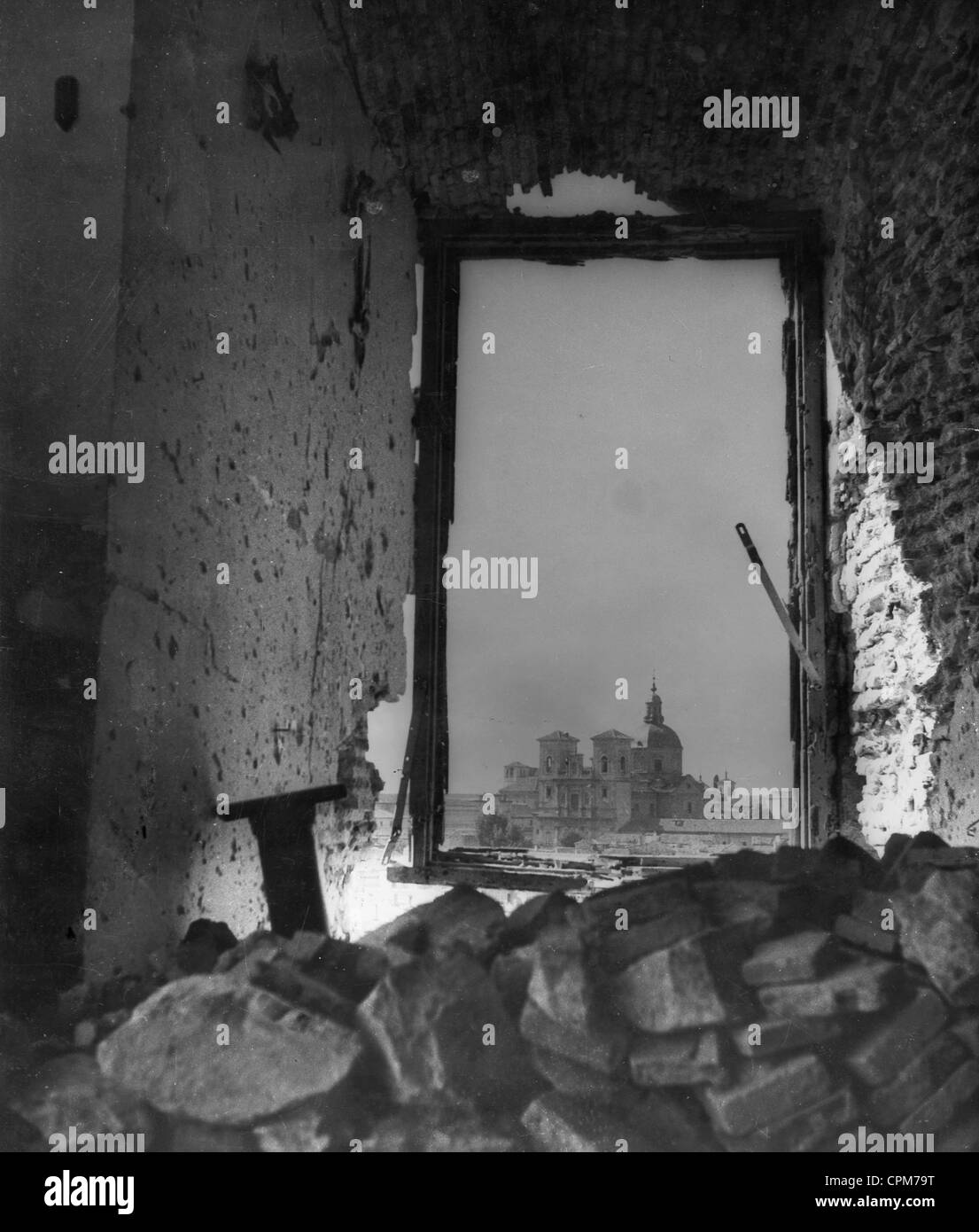 Zerstörte Toledo während des spanischen Bürgerkriegs 1936 Stockfoto