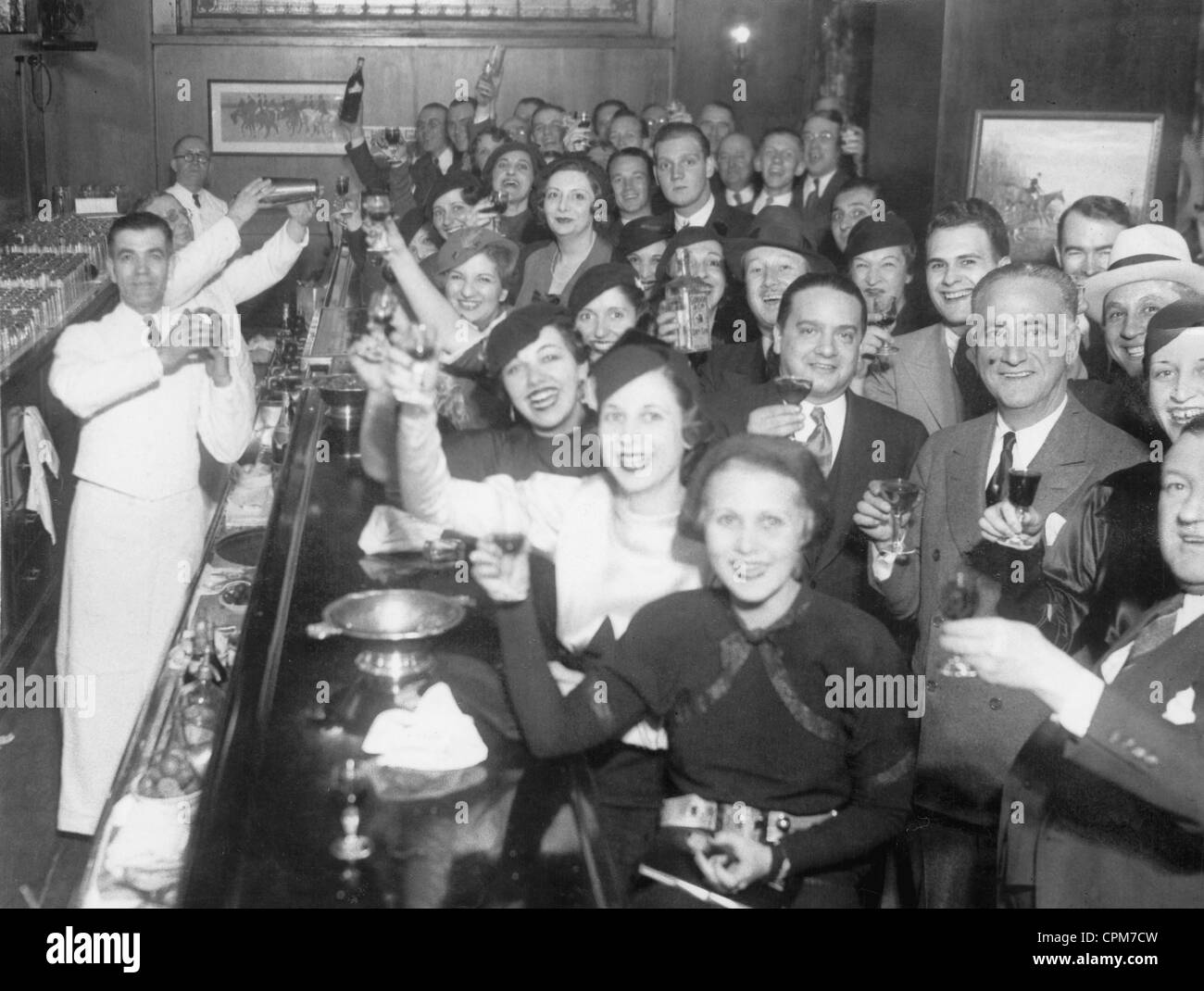 Dem Ende der Prohibition in den Vereinigten Staaten, 1933 Stockfoto