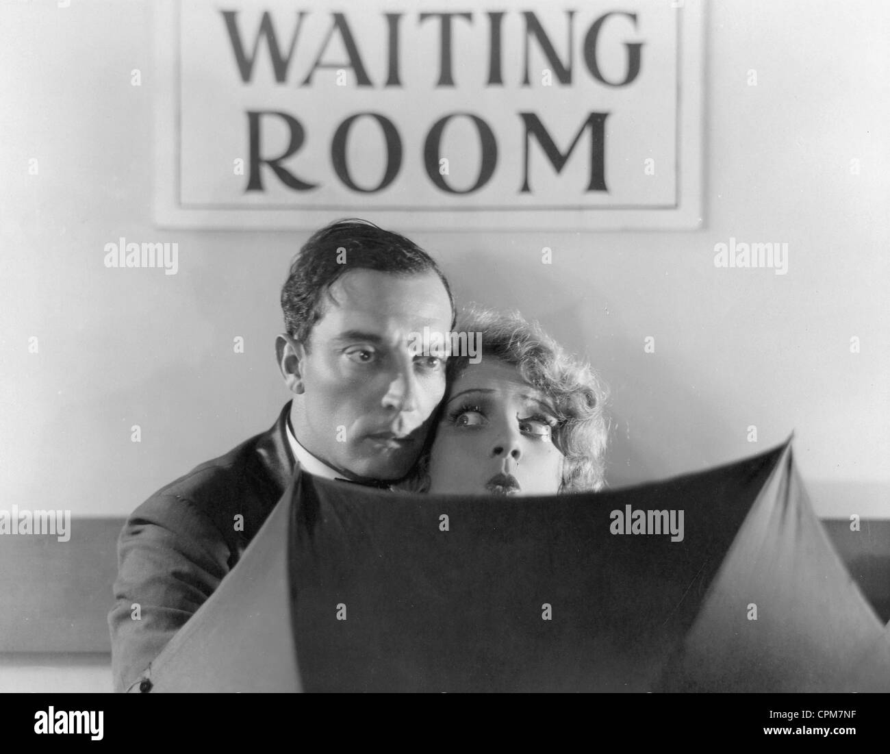 Buster Keaton (links) und Anita Page in "Auf The Set", 1930 Stockfoto