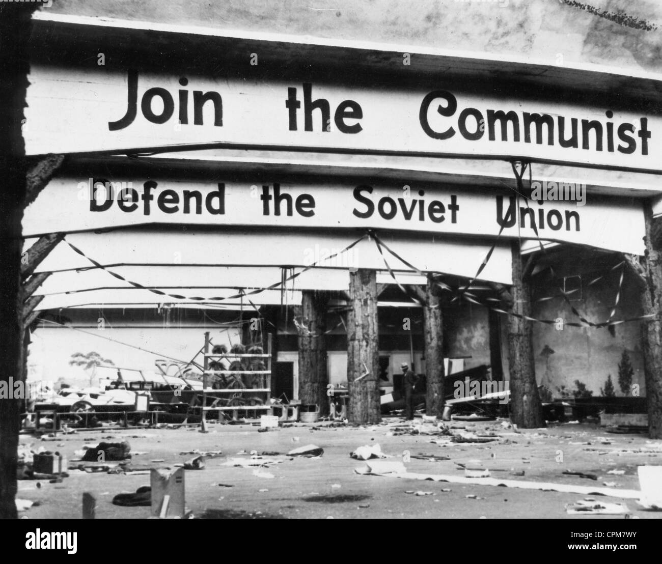 Am Boden zerstört Sitz der KPUSA in San Francisco, 1934 Stockfoto