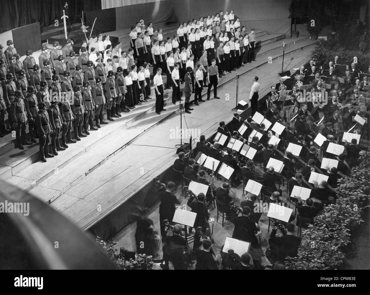 Nationale sozialistische Einleitung Spiel, um 1935 Stockfoto