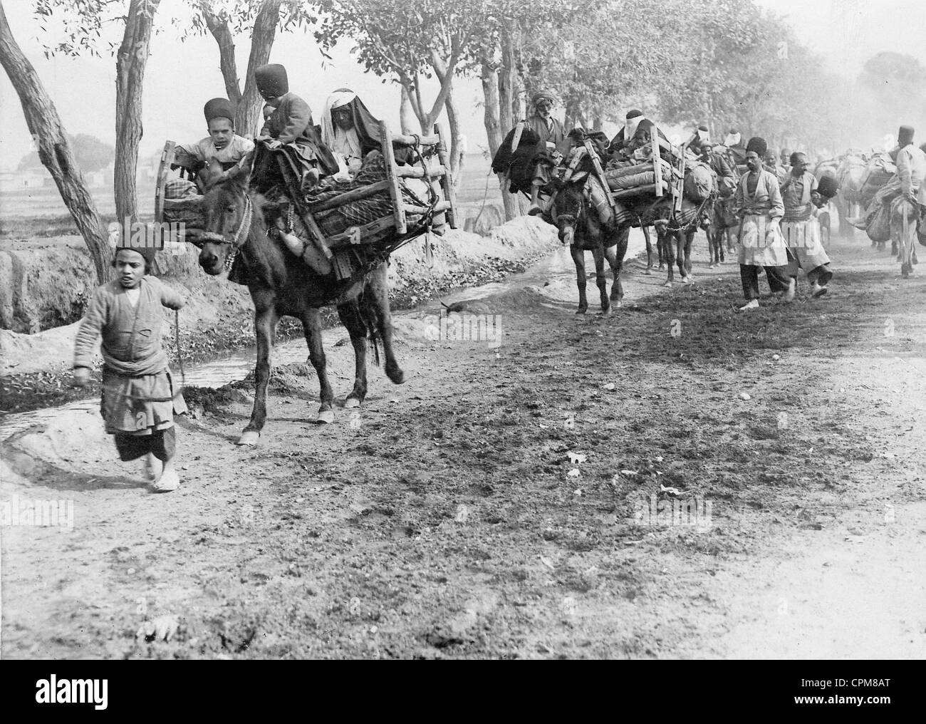 Verkehrsmittel in Persien, 1912 Stockfoto