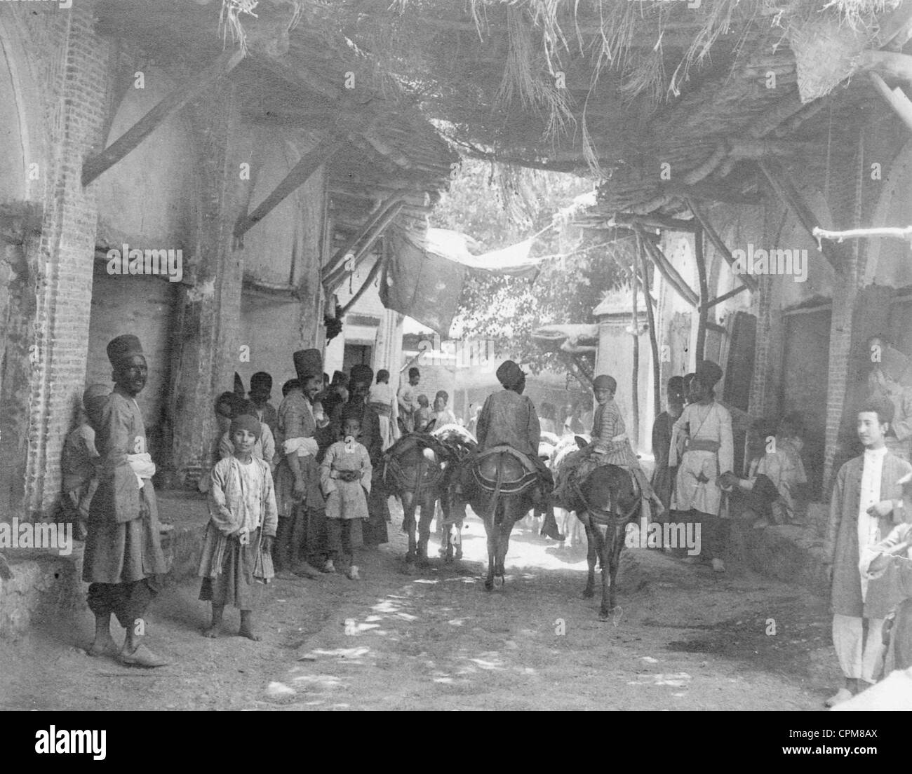 Bazar im Shiraz in Persien, 1913 Stockfoto