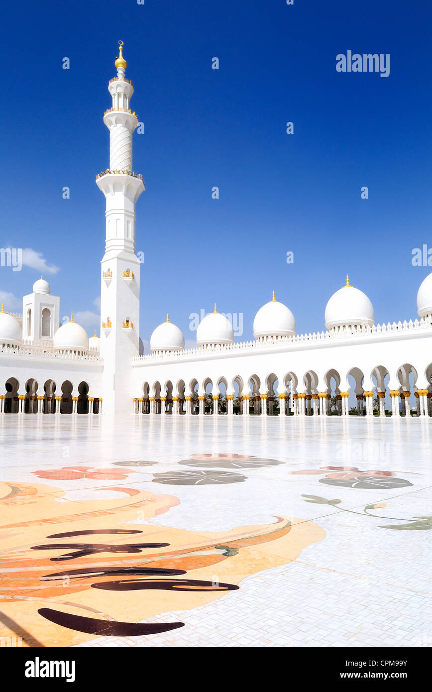 Sheikh-Zayed-Moschee in Abu Dhabi, Vereinigte Arabische Emirate Stockfoto