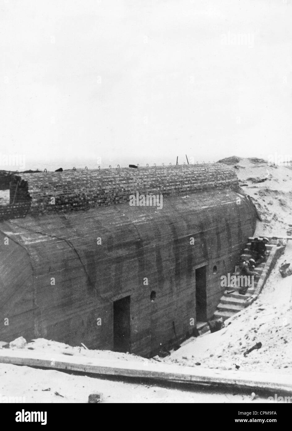 Deutsche Bunker am Atlantikwall, 1943 Stockfoto