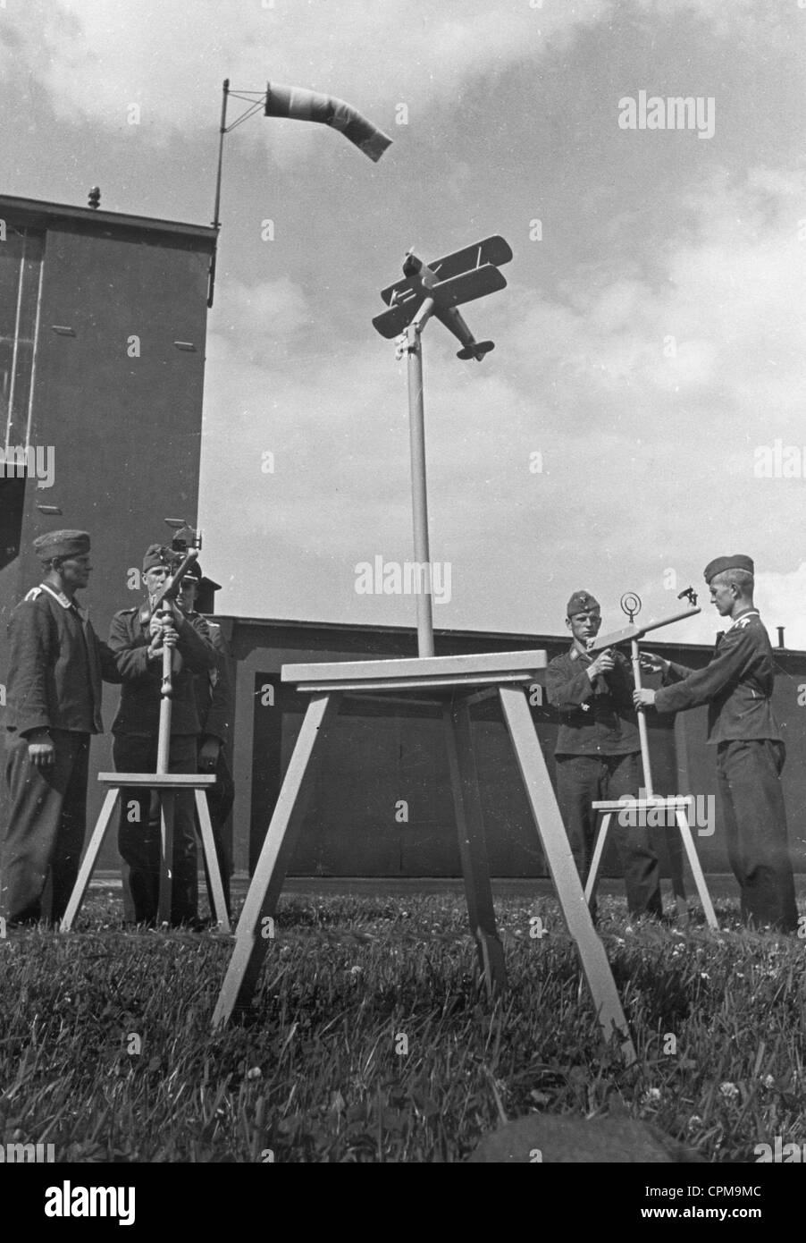 Ausbildung der Antenne "Gunners" bei der deutschen Luftwaffe, 1937 Stockfoto