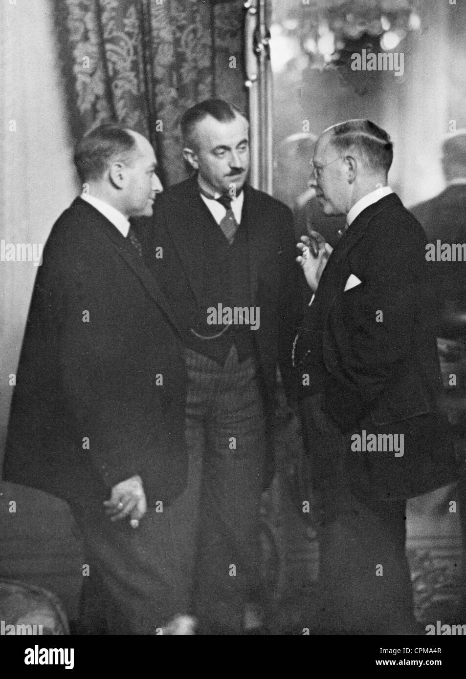 Julius Curtius, Hermann Puender, Karl Heinrich Becker, 1931 Stockfoto