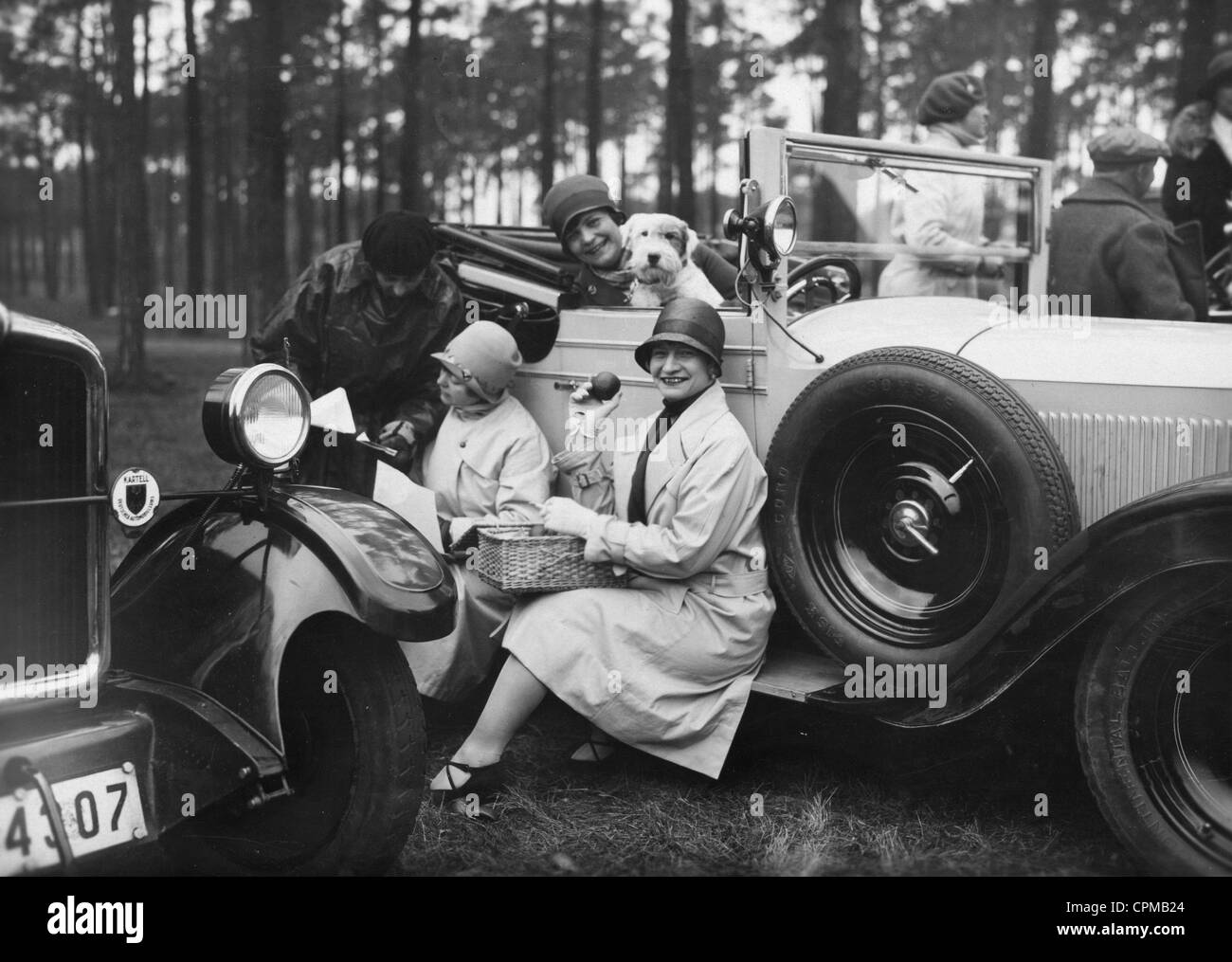 Frühling-Reise von den deutschen Damen Automobilclub, 1920er Jahre Stockfoto
