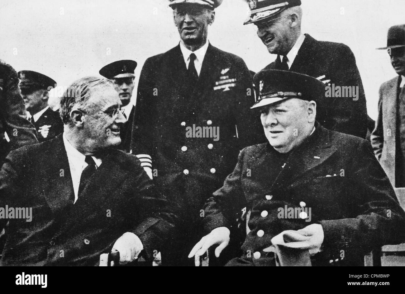 Roosevelt mit Winston Churchill, 1943 Stockfoto