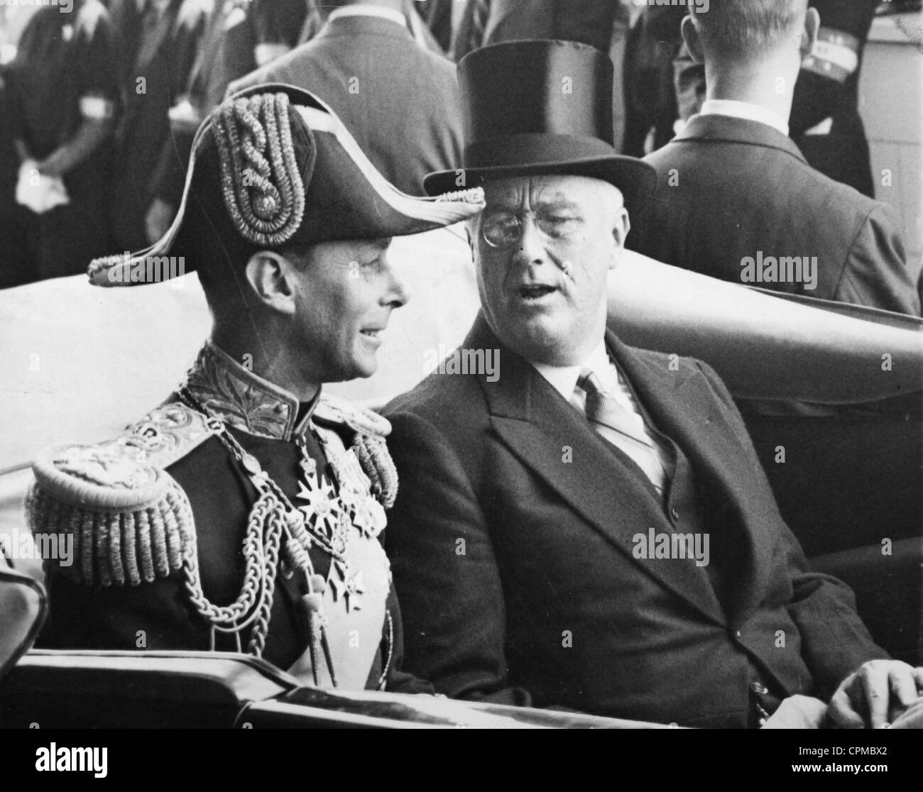 Roosevelt mit George VI von England, 1939 Stockfoto