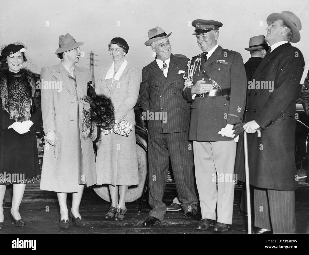 Roosevelt mit der norwegischen Thronfolger, 1939 Stockfoto