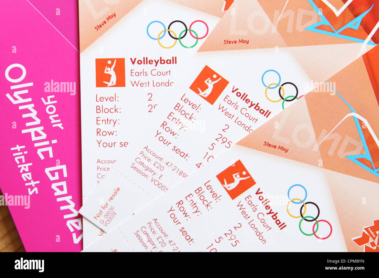 Olympia London tickets 2012 Volleyball - nur zur redaktionellen Nutzung Stockfoto