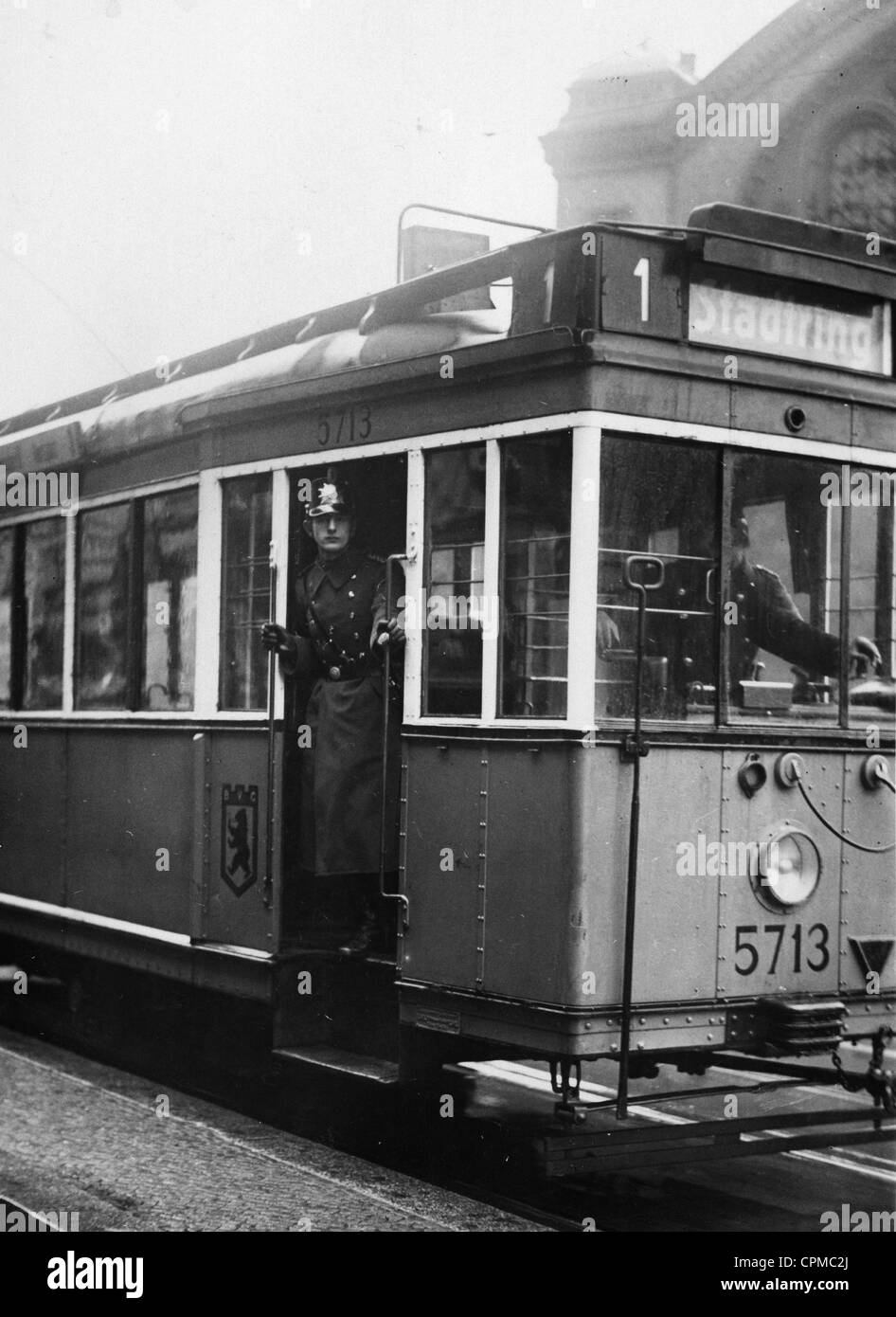Streik der Transportunternehmen Berlin, 1932 Stockfoto