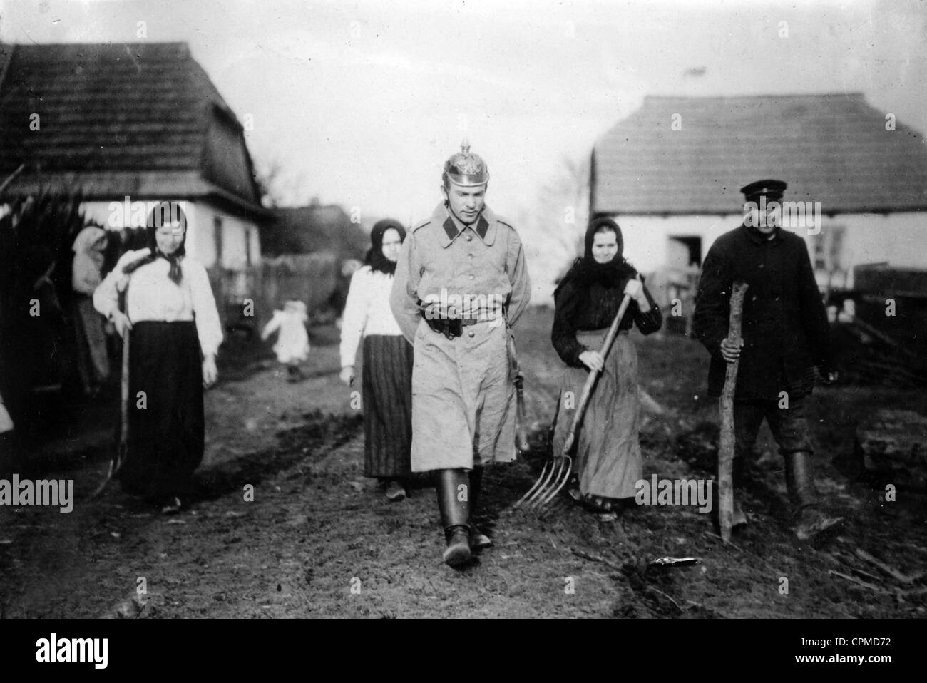 Gefangenen deutschen Soldaten an der Ostfront, 1914 Stockfoto