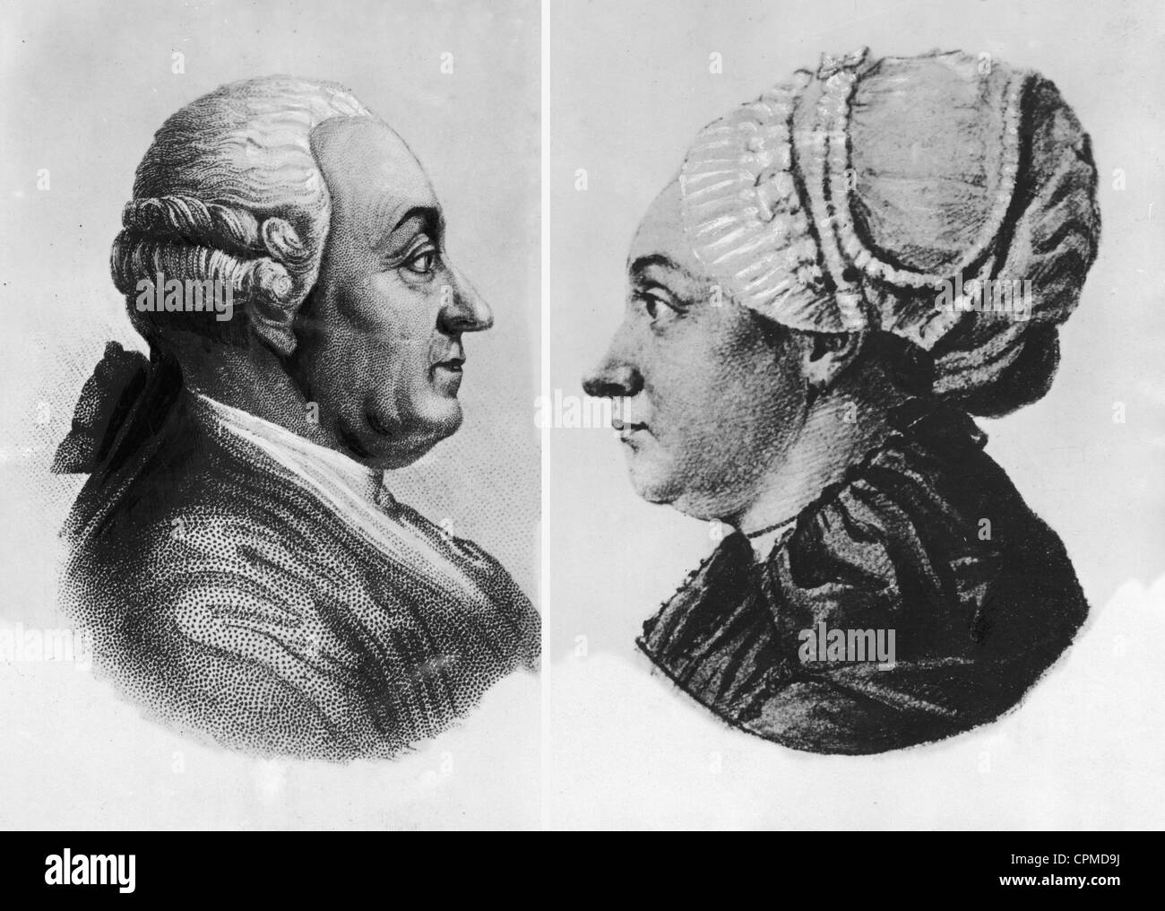 Die Eltern von Johann Wolfgang von Goethe, 1749 Stockfoto