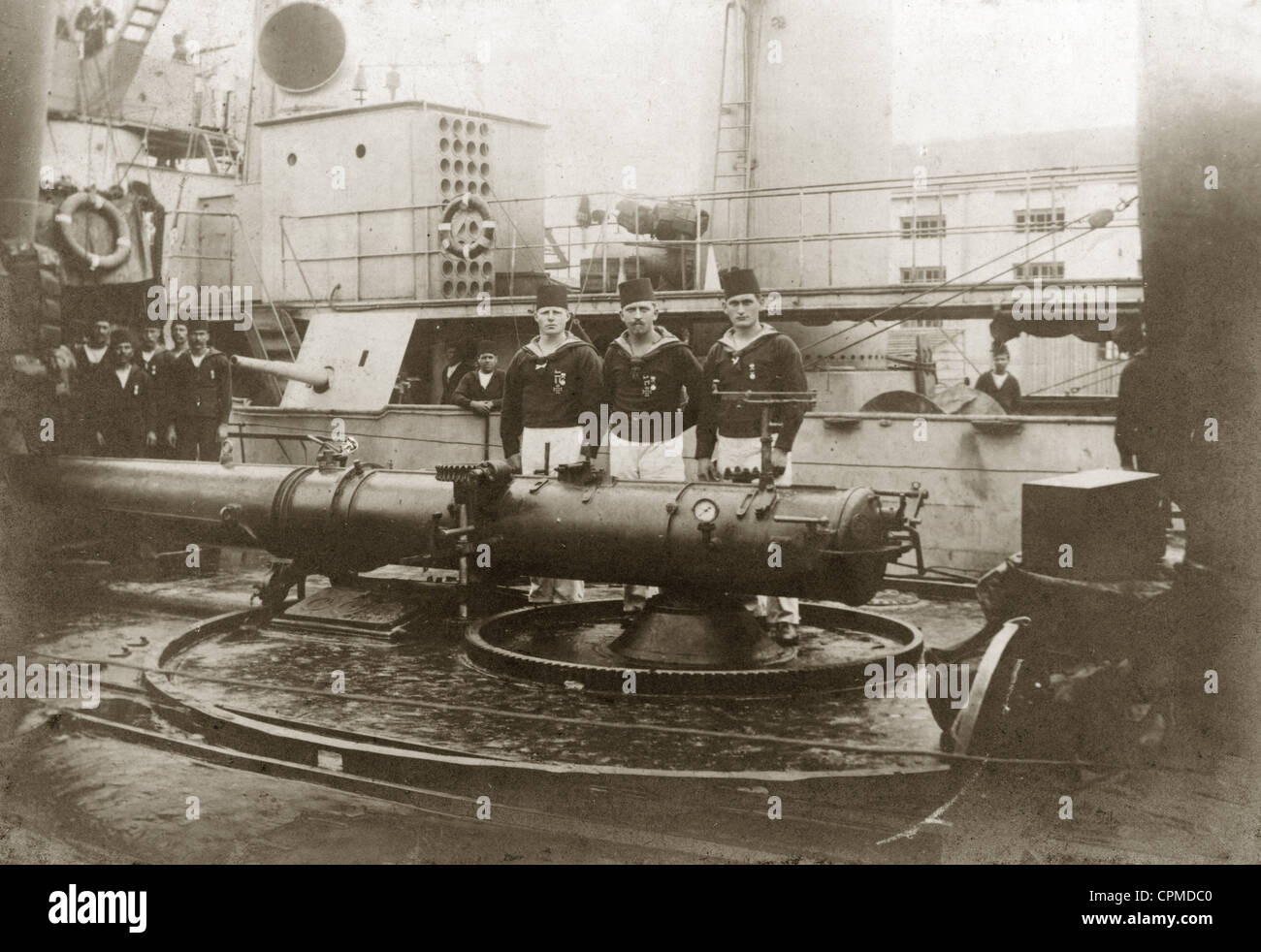 Torpedorohr an Bord der türkischen Torpedoboot "Muavenet", 1915 Stockfoto