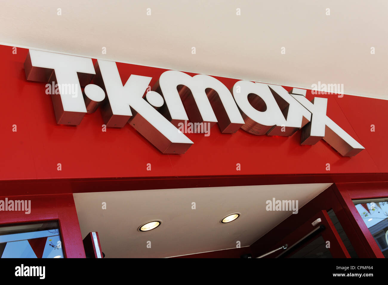 T.K.Maxx Logos und Zeichen Stockfoto