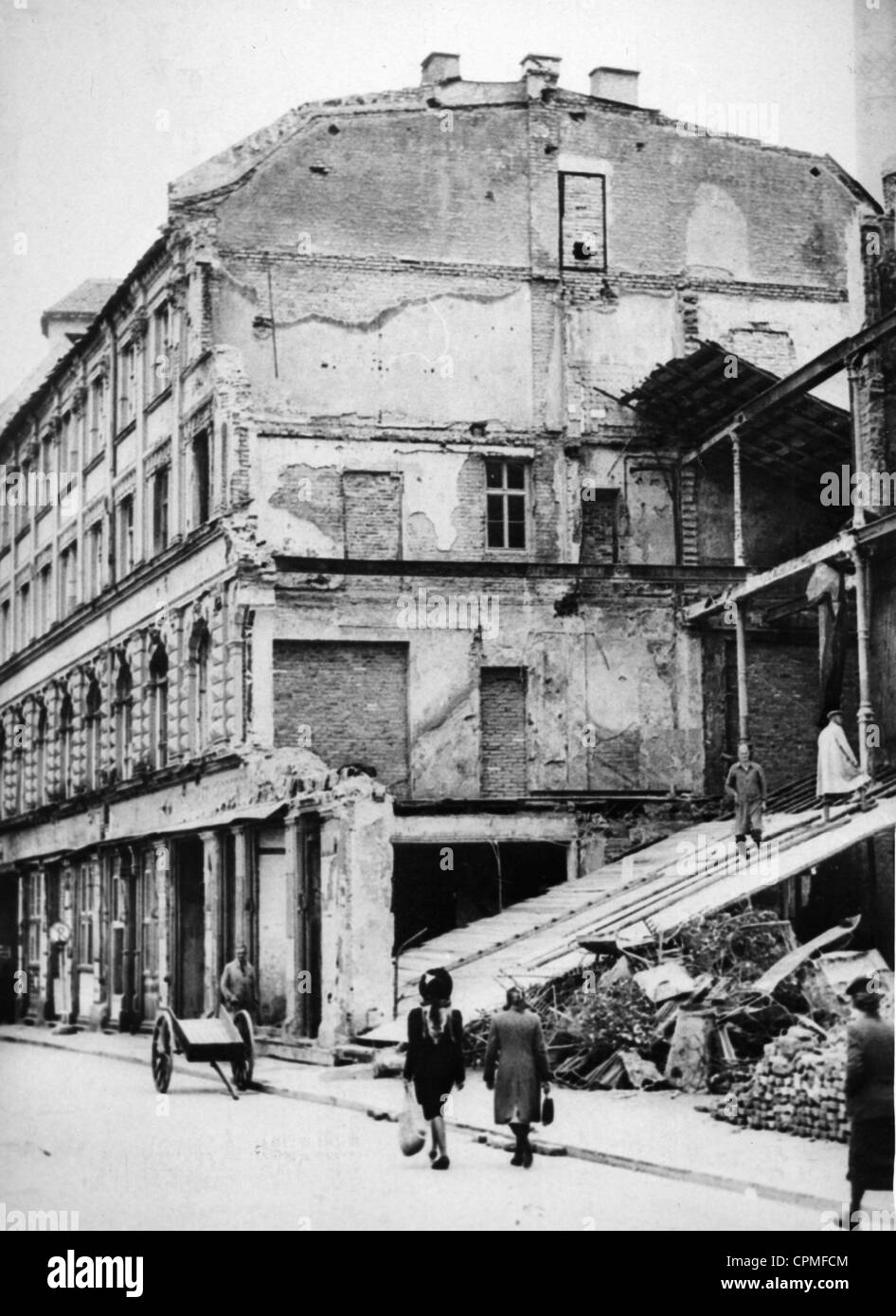 Das Gebäude von der Sueddeutschen Zeitung nach dem Krieg, 1945 Stockfoto