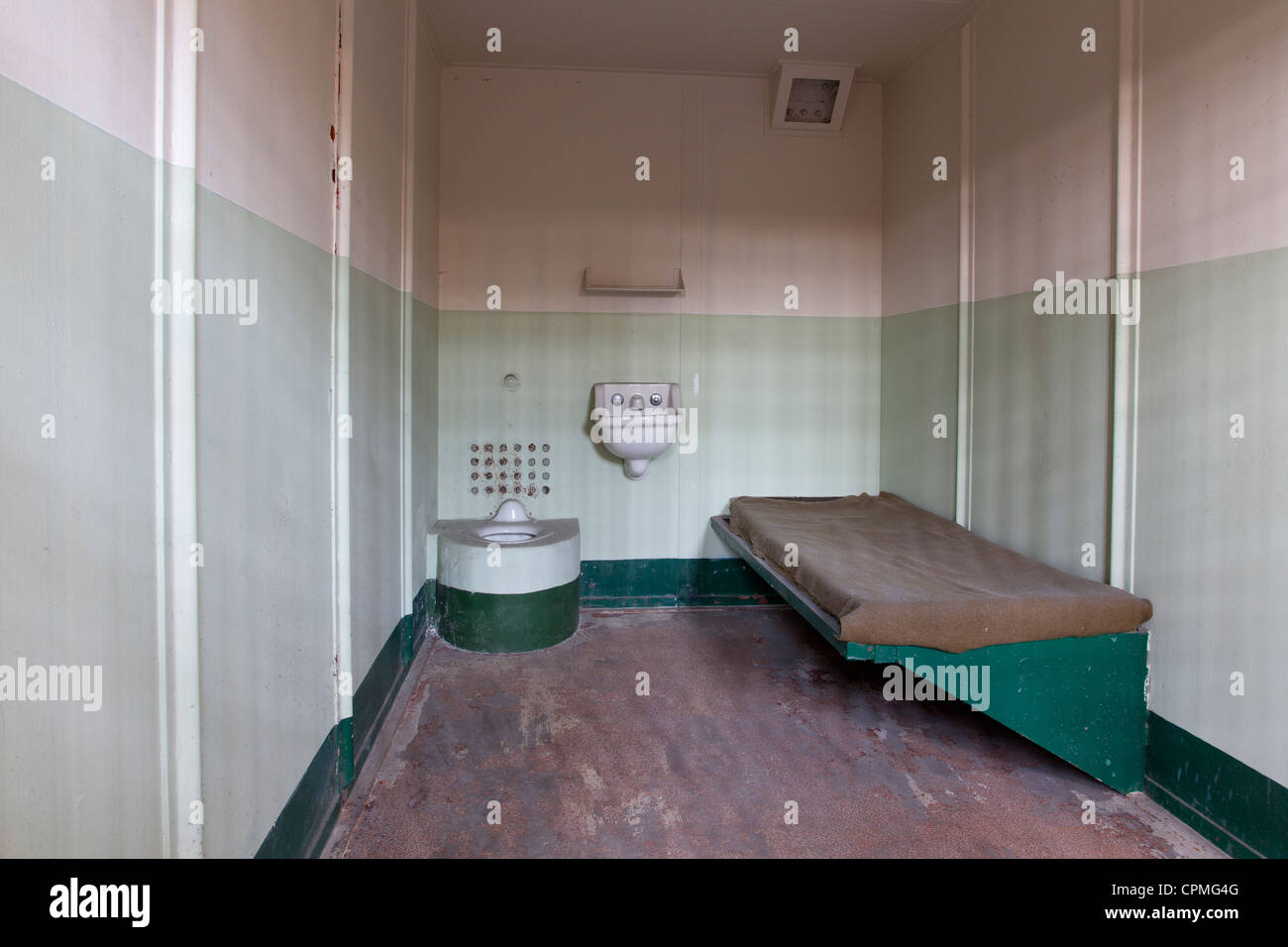 Alcatraz Isolationszelle. Stockfoto