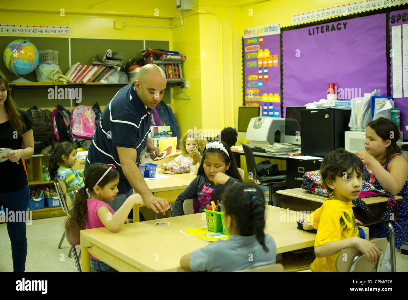 Ersten und zweiten Klasse Arabisch Klasse in New York Stockfoto