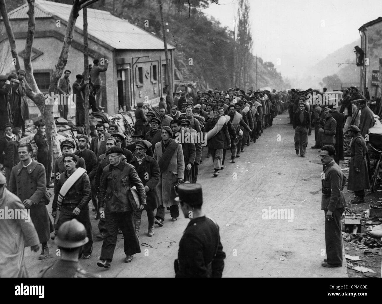 Spanisch rot Kämpfer in Frankreich, 1939 Stockfoto