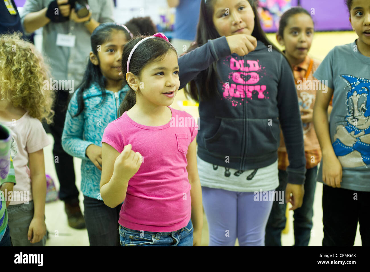 Ersten und zweiten Klasse Arabisch Klasse in New York Stockfoto