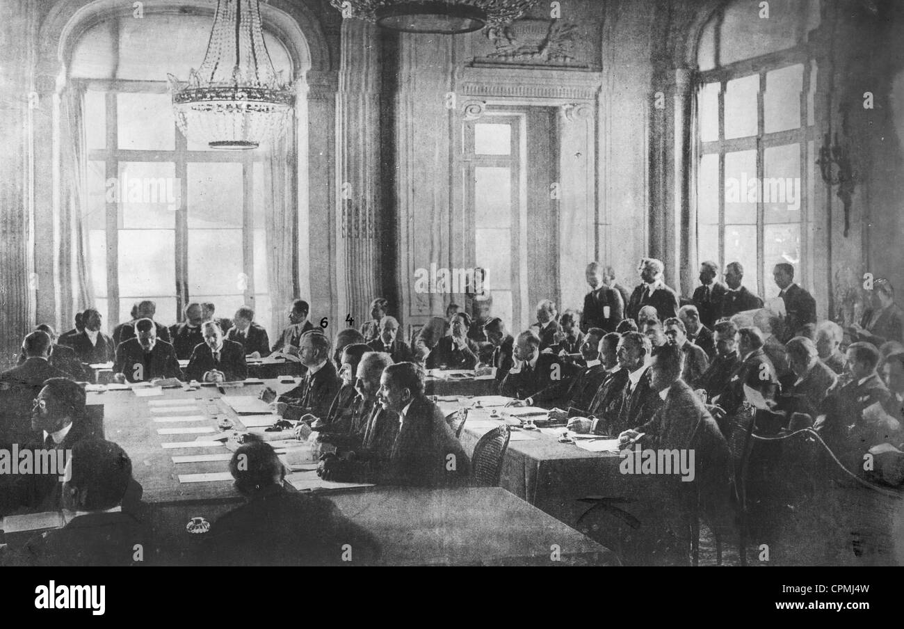 Der Friedenskonferenz von Versailles, 1919 Stockfoto