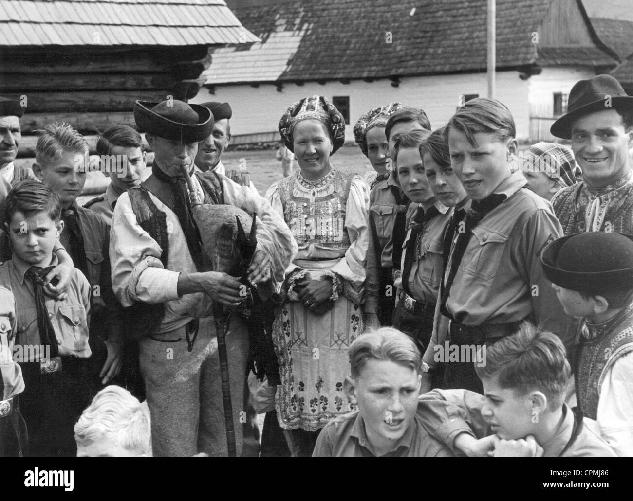 Deutsche Kinder in der Slowakei in die Kinderlandverschickung (Evakuierung Kinderprogramm), 1942 Stockfoto