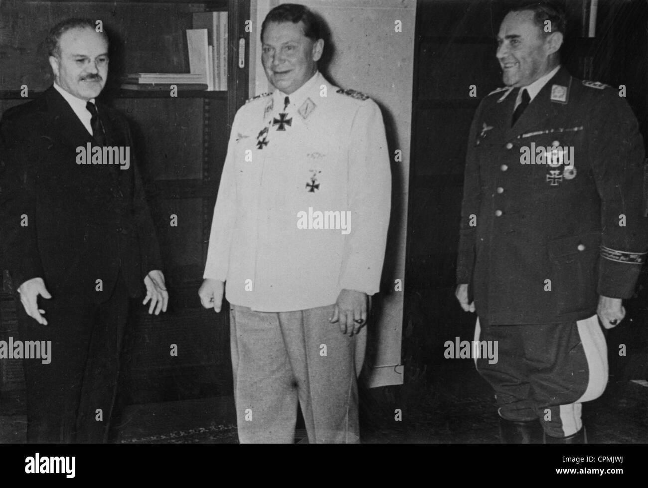 Wjatscheslaw Molotow, Hermann Göring und Karl Bodenschatz, 1940 Stockfoto